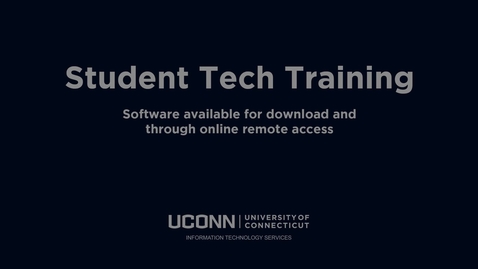 Thumbnail for entry Software Available to Students