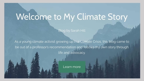 Thumbnail for My Climate Story by Sarah Hill