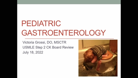 Thumbnail for entry ACPS '23: Pediatric Gastroenterology