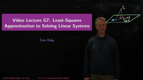 Thumbnail for entry G7: Least-Squares Approximations
