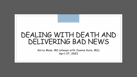 Thumbnail for Kickoff: Death and Dying