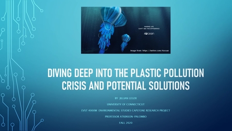 Thumbnail for entry Diving Deep Into the Plastic Pollution Crisis and Potential Solutions by Jillian Leger