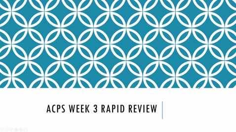 Thumbnail for entry ACPS '22: Rapid Review 7.14