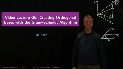 Thumbnail for entry G6: Gram-Schmidt Orthogonalization