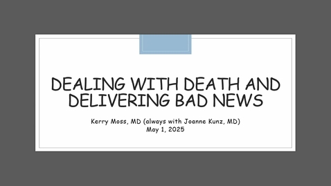 Thumbnail for Kickoff: Death and Dying