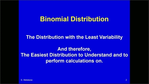 Thumbnail for pubh 5408 — 02 Binomial Distribution