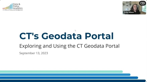 Thumbnail for CT's New GeoData Portal Webinar