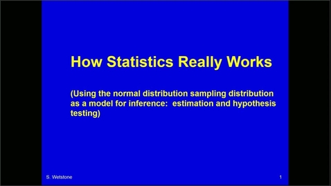 Thumbnail for entry pubh 5408 — 04 How Statistics Really Work