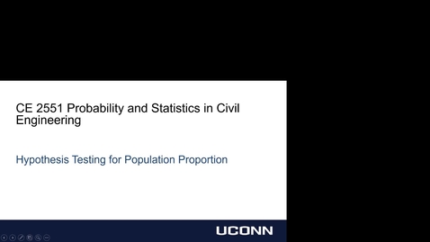 Thumbnail for Module 5.3 Hypothesis Testing: Population Proportion