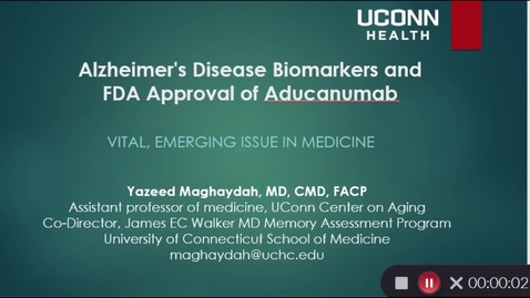 Thumbnail for entry AD Biomarkers and Monocloncal AB new drug