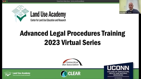 Thumbnail for Land Use Academy Advanced Legal Training Session 1 - Bias, Predisposition, and Conflicts