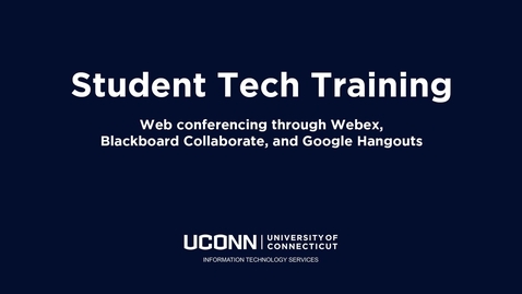 Thumbnail for entry UConn Supported Web Conferencing Options