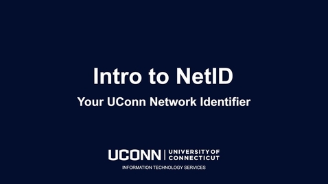 Thumbnail for Intro to NetID