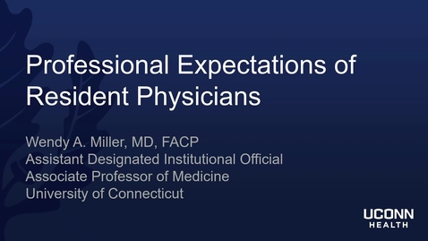 Thumbnail for TTR Professional Expectations of Resident Physicians (4.7)