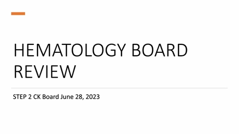 Thumbnail for ACPS '23: Hemotology