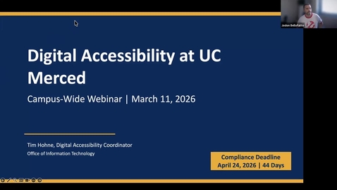 Thumbnail for Digital Accessibility Town Hall (3/11/26)