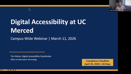 Digital Accessibility Town Hall (3/11/26)