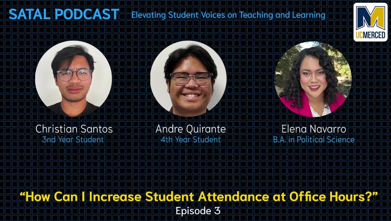 SATAL Podcast  Episode 03 - How Can I Increase Student Attendance at Office Hours?