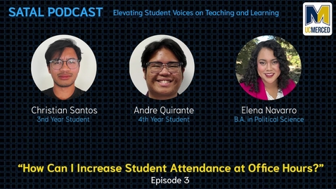 Thumbnail for SATAL Podcast  Episode 03 - How Can I Increase Student Attendance at Office Hours?