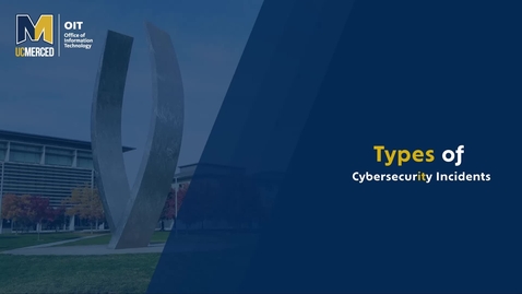 Thumbnail for Types of Cybersecurity Incidents