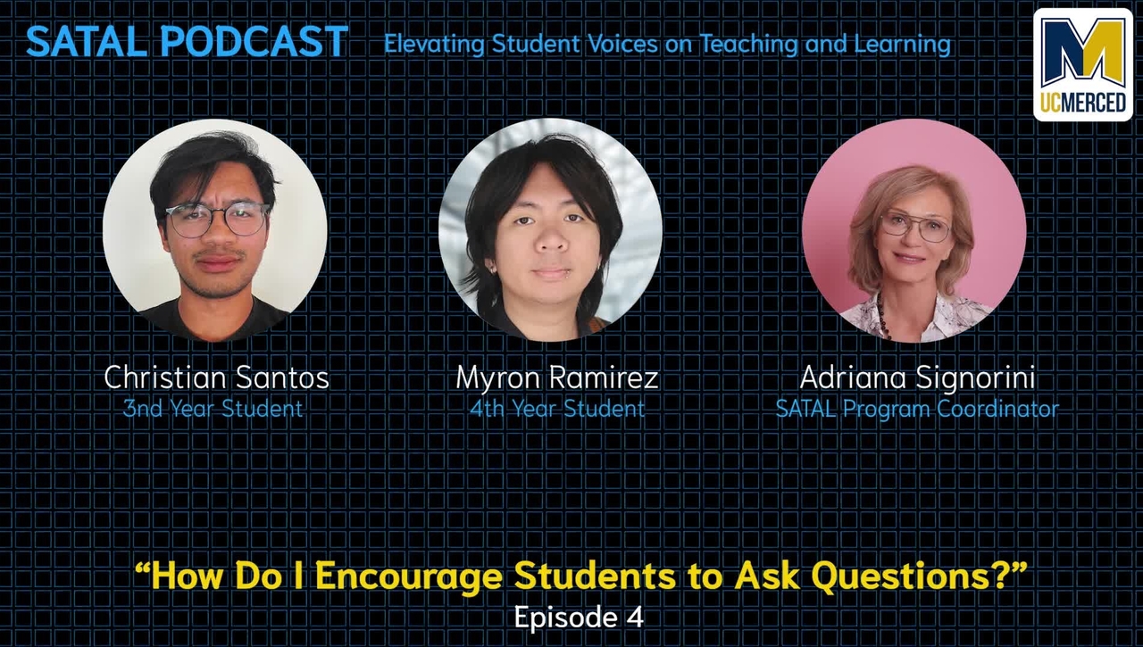SATAL Podcast Episode 04 - How Do I Encourage Students to Ask Questions?