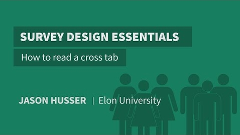 Thumbnail for How to read a cross tab