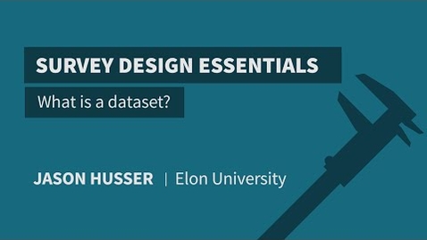 Thumbnail for entry What is a dataset?