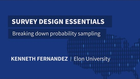 Thumbnail for entry Breaking down probability sampling