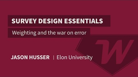 Thumbnail for Weighting and the war on error