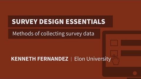Thumbnail for entry Methods of collecting survey data