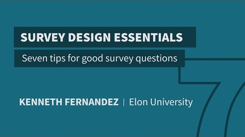 Thumbnail for 7 tips for good survey questions