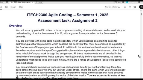 Thumbnail for AGILE Coding - Assessment 2