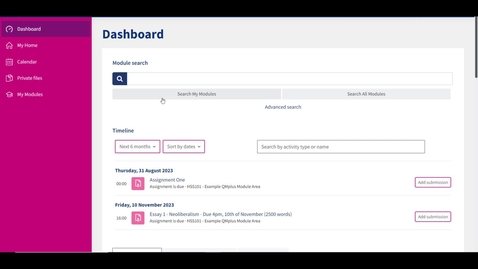 Thumbnail for Submitting Assignments in the new version of QMplus