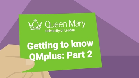Thumbnail for entry Getting started with QMplus Part 2: My Modules and common module features