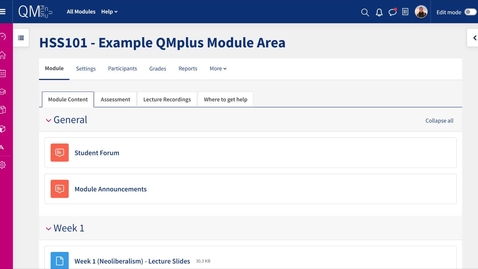 Thumbnail for QMplus Upgrade - Improvements for reorganising content