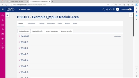 Thumbnail for entry QMplus Upgrade - Adding Assessments and the Assessment Panel
