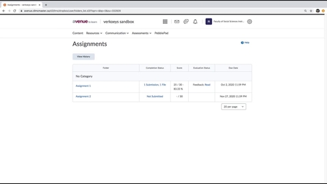 Thumbnail for How to Submit an Assignment in Avenue