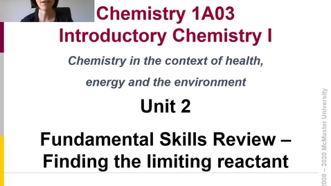 Thumbnail for entry Unit 2 - FSR - Limiting Reactant