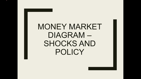Thumbnail for entry 11 money market diagram shocks and policy