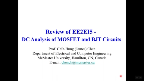 Thumbnail for V01_01_DC Analysis of MOSFET Circuits