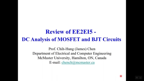 Thumbnail for entry V01_01_DC Analysis of MOSFET Circuits