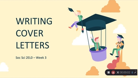 Thumbnail for entry Week 3 - Cover Letters