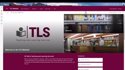 Thumbnail for entry New TLS Website - Walkthrough 