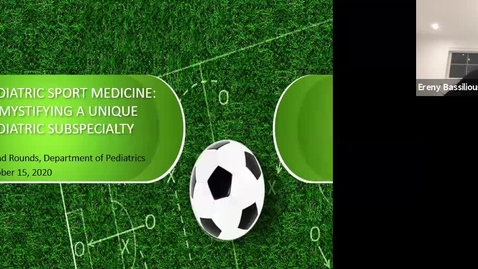 Thumbnail for entry Pediatric Sport Medicine: Demystifying a unique Pediatric Subspecialty | October 15, 2020