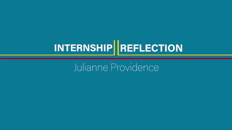 Thumbnail for entry Julianne Providence Soc Sci Internship - 01 Introduction