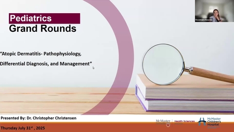 Thumbnail for Atopic Dermatitis: Pathophysiology, Differential, and Management | Dr. Christopher Christensen | July 31, 2025