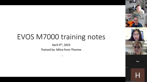 Thumbnail for entry lab meeting with M7000 notes