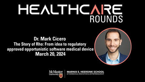 Thumbnail for entry AI in Healthcare Rounds with Dr. Mark Cicero