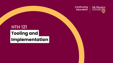 Thumbnail for Tooling and Implementation
