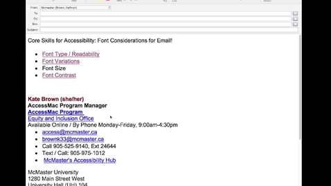 Thumbnail for entry 02 - Accessible Outlook - Font.mp4